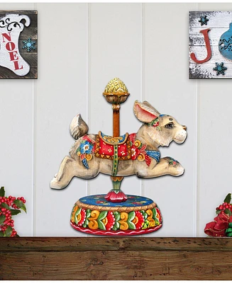 Designocracy Carousel Bunny Decor