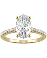 Charles & Colvard Moissanite Oval Engagement Ring (2-1/2 ct. t.w. Dew) 14k White Gold or Yellow