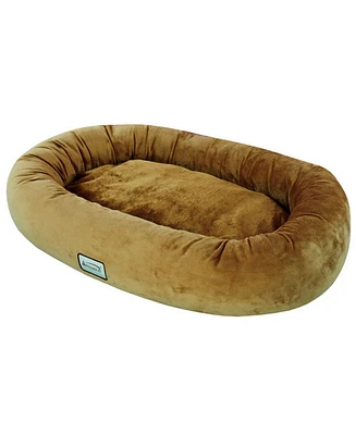 Armarkat Bolstered Pet Bed and Mat, ultra-soft Dog Bed, Brown, Large