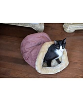 Armarkat Sleep Shape Cat Bed, Soft Cave Bed for Dog and Cat, C15HTH/Mh, Indian Red