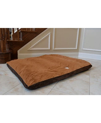 Armarkat M05HKF/Zs-l Large Pet Bed Mat with Poly Fill Cushion in Earth Brown & Mocha - Waterproof Lining, Skid-Free Base, 6 Months Warranty