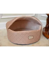 Armarkat Cuddle Cave Cat Bed With Detachable & Collasible Zipper Top, C33HFS/Fs-m, Medium, Light Apricot