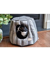 Armarkat Cat Cave Shape Bed With Anti-slip Waterproof Base, Removable Cushion Mat, C30CG, Gray and Silver