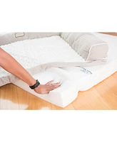 Armarkat D07B Medium Bolstered Pet Bed Cushion With Memory Foam, Ivory & Beige