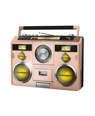 Studebaker SB2140RG Sound Station Portable Stereo Bluetooth, Cd, Am/Fm Radio, Cassette Recorder