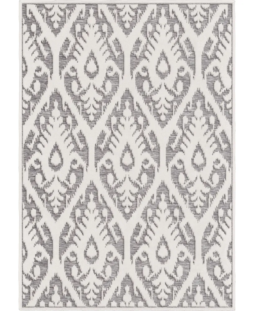 Closeout! Edgewater Living Bourne Salvador Gray 5'2" x 7'6" Outdoor Area Rug