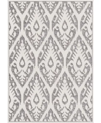 Closeout! Edgewater Living Bourne Salvador Gray 5'2" x 7'6" Outdoor Area Rug