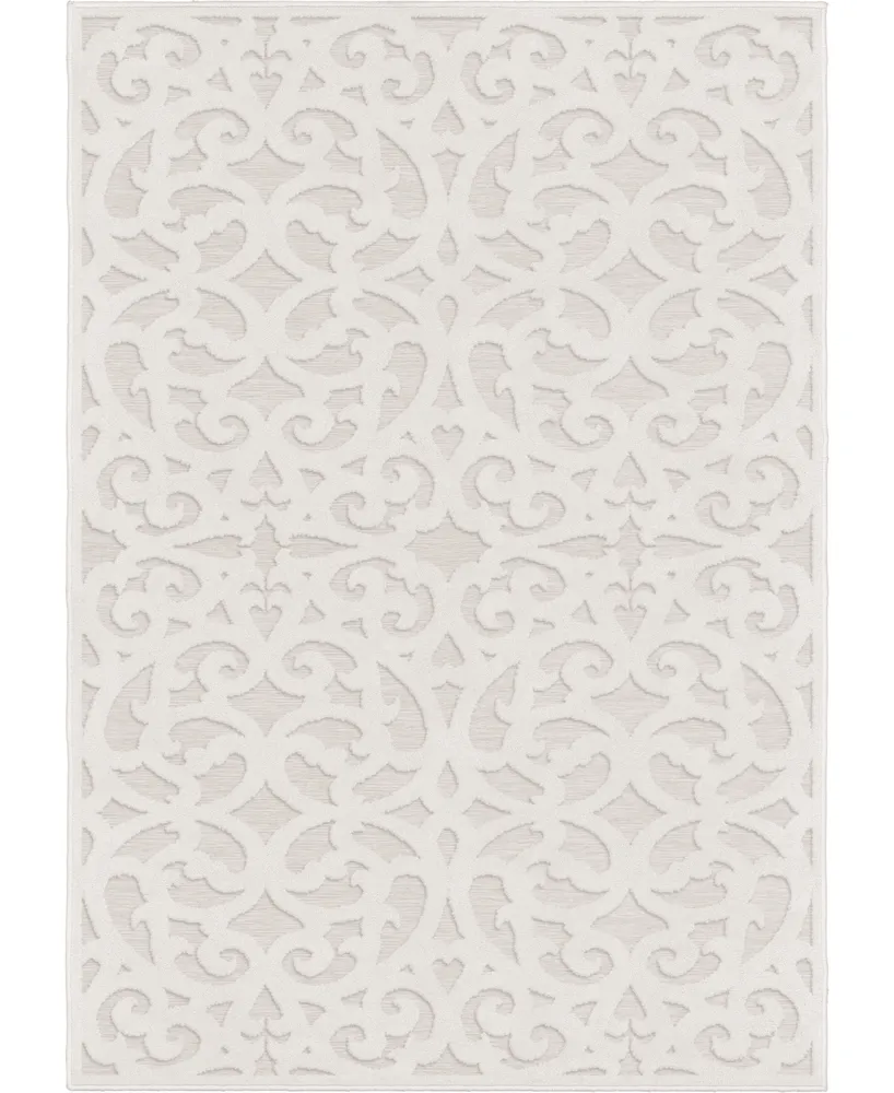 Closeout! Edgewater Living Bourne Seaborn Neutral 9' x 13' Outdoor Area Rug