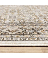 Oriental Weavers Maharaja 2061N Ivory and Gray 6'7" x 9'6" Area Rug