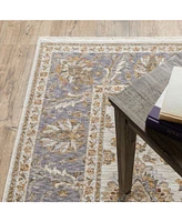Oriental Weavers Maharaja 5091Z Ivory and Blue 6'7" x 9'6" Area Rug