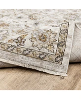 Oriental Weavers Maharaja 70E Ivory and Gray 2' x 3' Area Rug