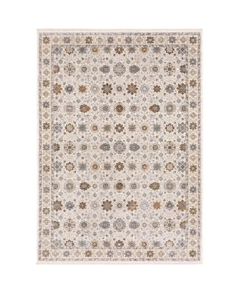 Oriental Weavers Maharaja 71W Ivory and Gold 6'7" x 9'6" Area Rug