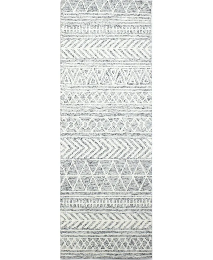 Closeout! Bb Rugs Taron Val-08 Silver 2'6" x 8' Runner Rug