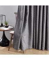Hlc.me Siena Pattern 100% Complete Blackout Thermal Insulated Double Layer Window Curtain Grommet Panels for Living Room & Bedroom