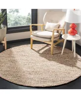 Safavieh Abstract 468 Beige and Rust 6' x 6' Round Area Rug