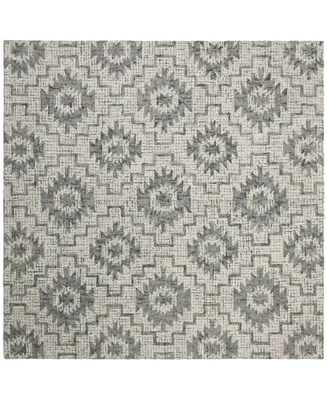 Safavieh Abstract 202 Ivory and Onyx 6' x 6' Square Area Rug