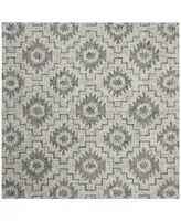 Safavieh Abstract 202 Ivory and Onyx 6' x 6' Square Area Rug