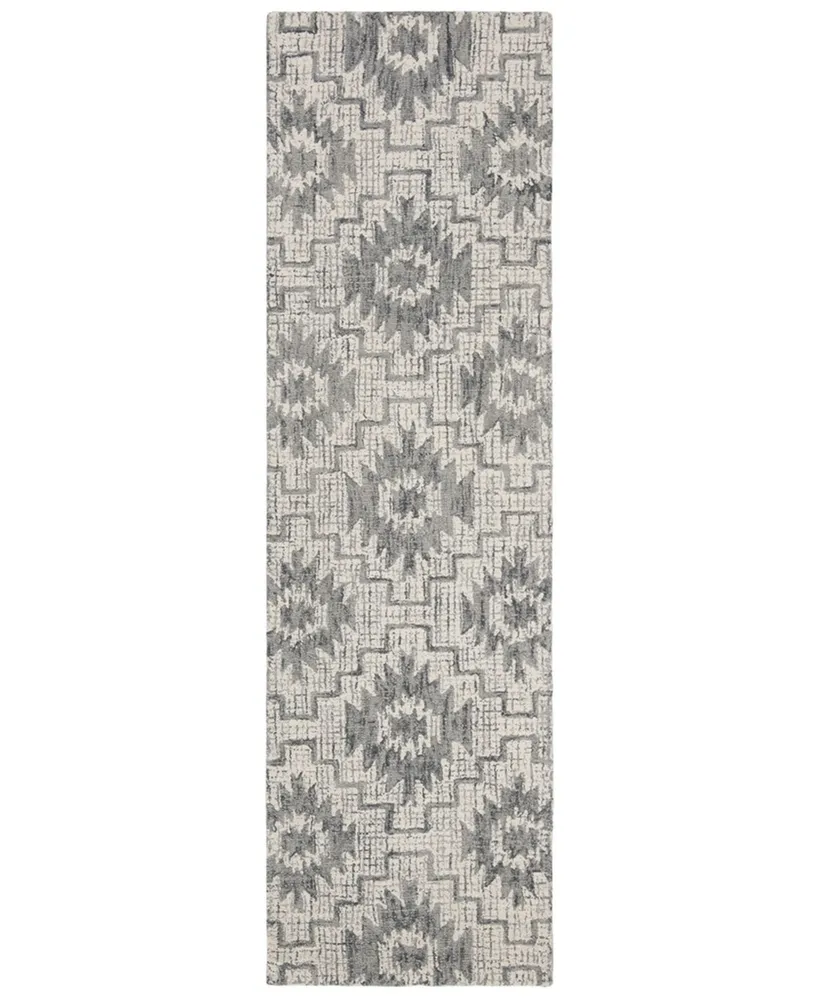 Safavieh Abstract 202 Ivory and Onyx 2'3" x 8' Runner Area Rug