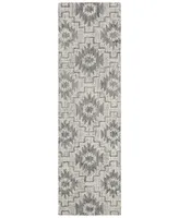 Safavieh Abstract 202 Ivory and Onyx 2'3" x 8' Runner Area Rug
