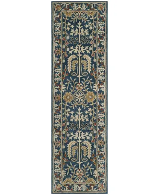 Safavieh Antiquity At64 Navy and Multi 2'3" x 8' Runner Area Rug