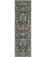 Safavieh Antiquity At64 Navy and Multi 2'3" x 8' Runner Area Rug