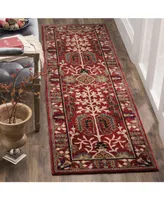 Safavieh Antiquity At64 Red and Multi 2'3" x 8' Runner Area Rug