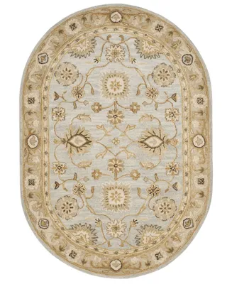 Safavieh Antiquity At856 Mist and Sage 4'6" x 6'6" Oval Area Rug