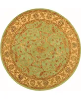 Safavieh Antiquity At311 Teal and Beige 3'6" x 3'6" Round Area Rug