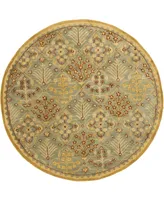 Safavieh Antiquity At613 Mist and Gold 6' x 6' Round Area Rug