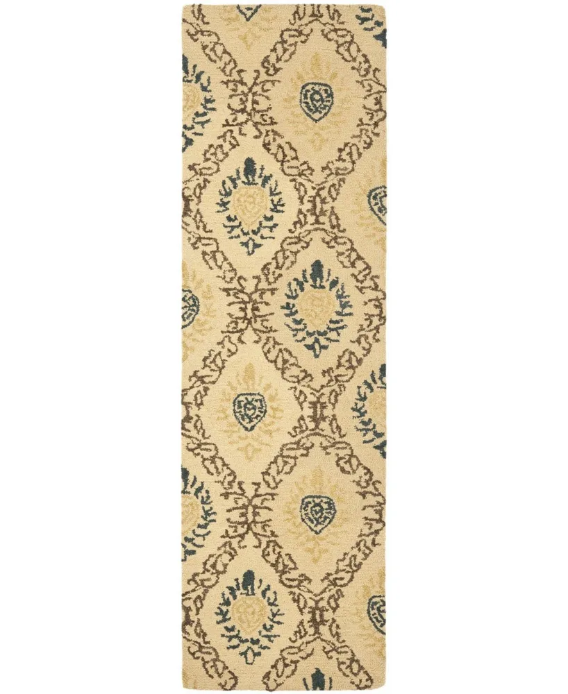 Safavieh Antiquity At460 Gold and Multi 2'3" x 12' Runner Area Rug