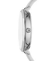 Michael Kors Women's Silver-Tone Half Bangle Bracelet Watch 38mm