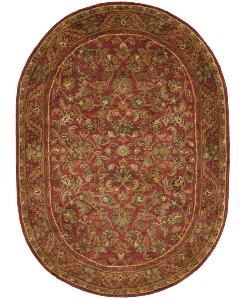 Safavieh Antiquity At52 Red 7'6" x 9'6" Oval Area Rug