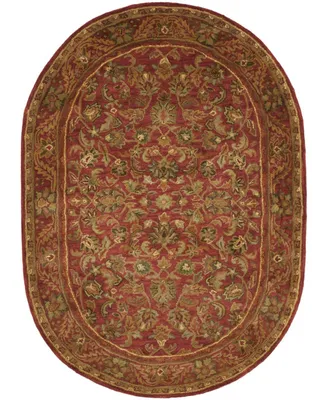 Safavieh Antiquity At52 Red 7'6" x 9'6" Oval Area Rug