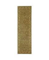 Safavieh Antiquity At313 Green and Gold 2'3" x 8' Runner Area Rug