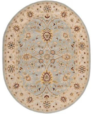 Safavieh Antiquity At249 Mist and Ivory 7'6" x 9'6" Oval Area Rug