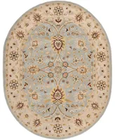 Safavieh Antiquity At249 Mist and Ivory 7'6" x 9'6" Oval Area Rug