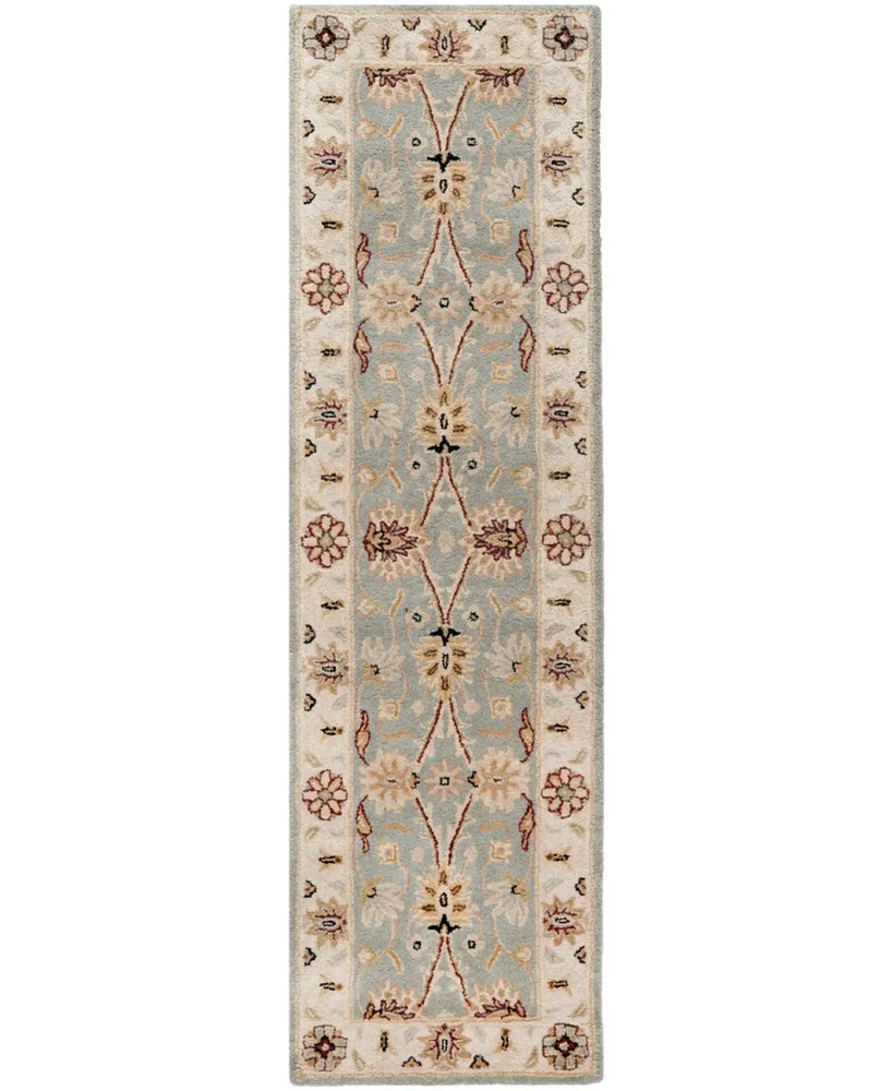 Safavieh Antiquity At249 Mist and Ivory 2'3" x 8' Runner Area Rug