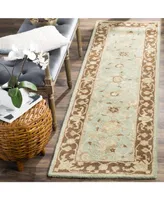 Safavieh Antiquity At21 Green 2'3" x 12' Runner Area Rug