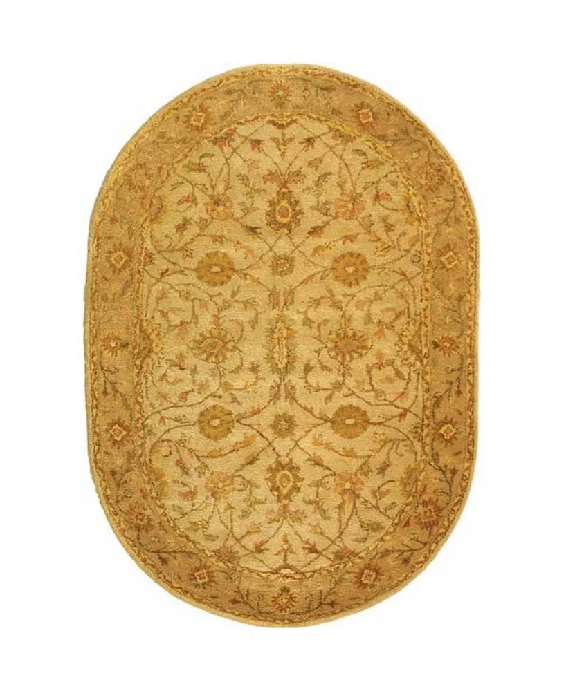 Safavieh Antiquity At17 Ivory and Sage 7'6" x 9'6" Oval Area Rug