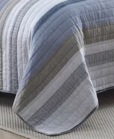 Nautica Galewood Beige Cotton Reversible -Piece Quilt Set