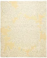 Martha Stewart Collection Chrysanthemum MSR4542D Gold 4' x 4' Round Area Rug