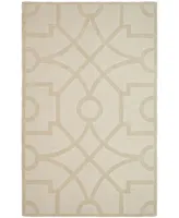 Martha Stewart Collection Fretwork MSR4612C Beige 4' x 4' Round Area Rug