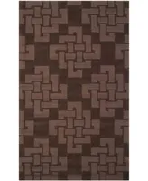 Martha Stewart Collection Knot MSR4950F Chocolate 4' x 6' Area Rug