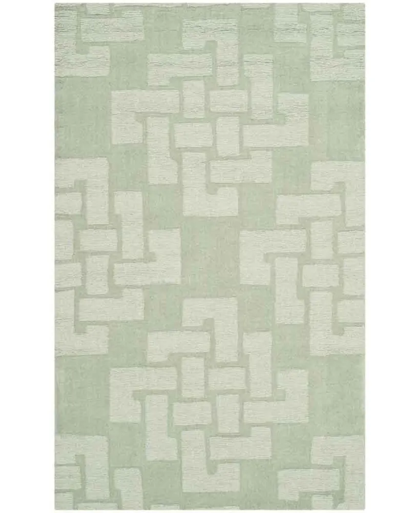 Martha Stewart Collection Knot MSR4950B Teal 4' x 6' Area Rug