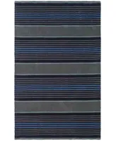 Martha Stewart Collection Harmony Stripe MSR4541B Bluestone 9' x 12' Area Rug