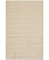 Martha Stewart Collection Turtoise MSR4423A Creme 4' x 5'7" Area Rug