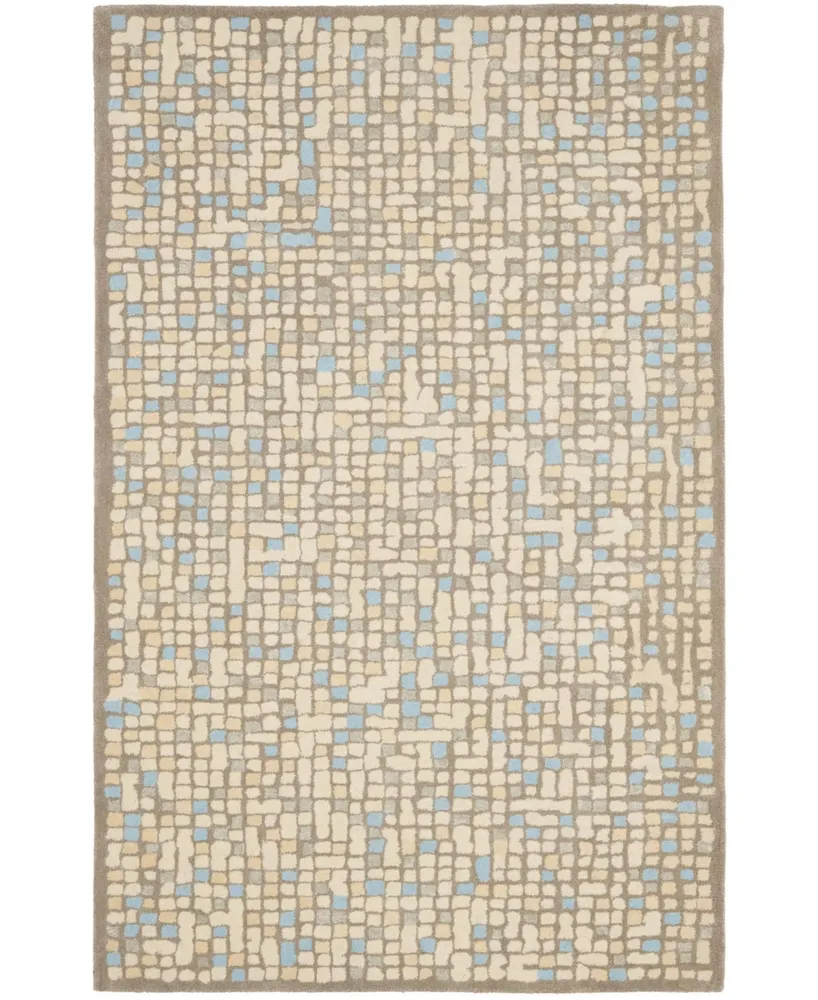 Martha Stewart Collection Mosaic MSR3623C Beige 9' x 12' Area Rug