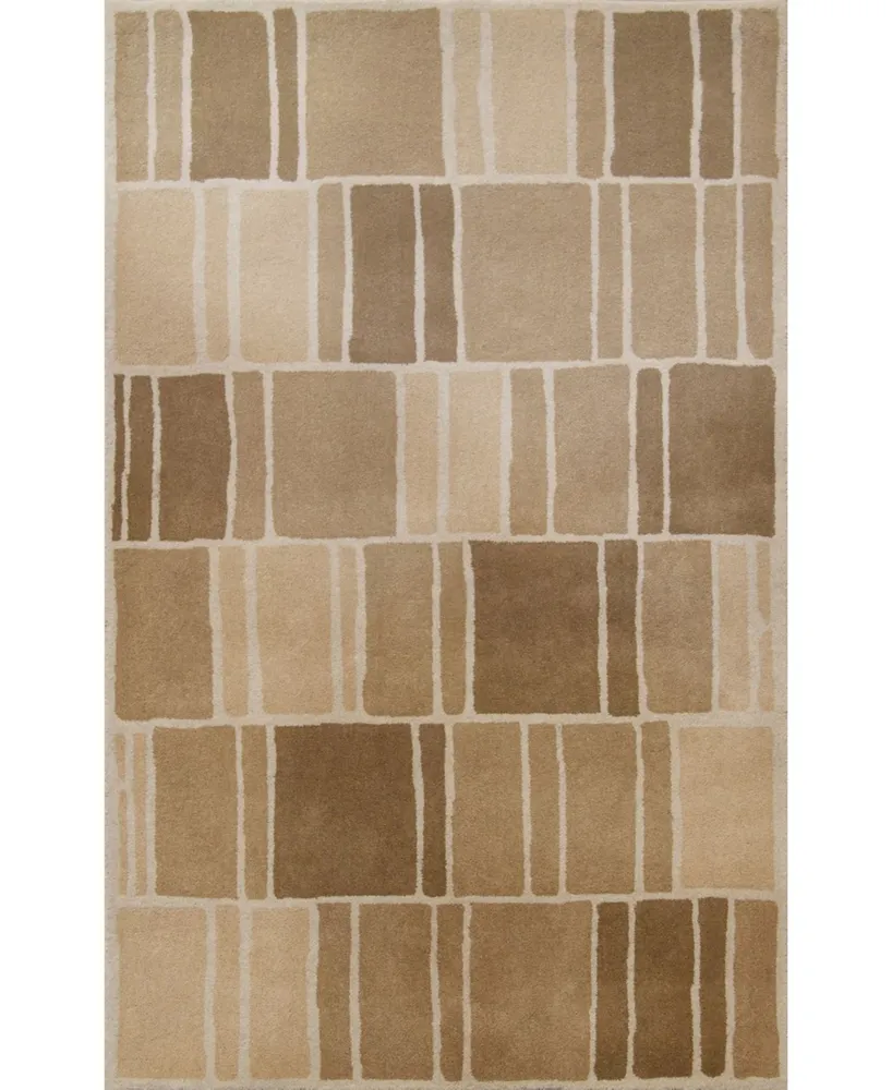 Martha Stewart Collection Blocks MSR4559A Camel 9' x 12' Area Rug