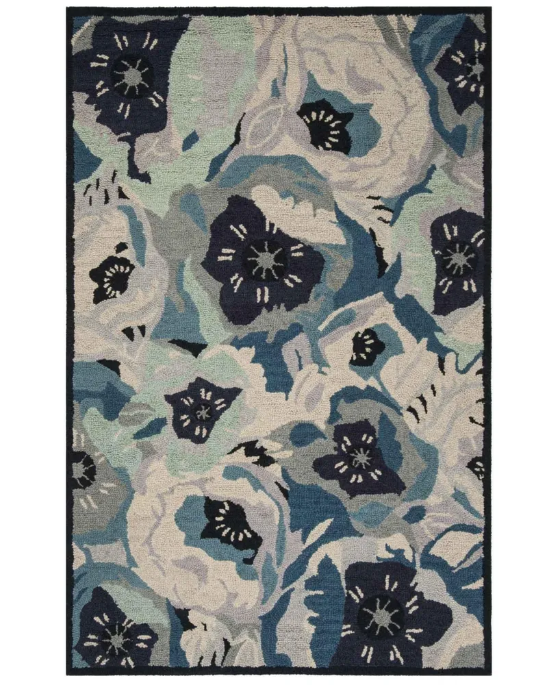 Martha Stewart Collection Poppy MSR4872B Blue 9' x 12' Area Rug