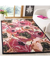 Martha Stewart Collection Poppy MSR4872A Red 4' x 6' Area Rug